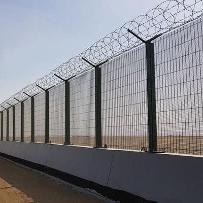 পাউডার লেপযুক্ত 358 এন্টি ক্লাইম্বিং বেড়া প্যানেল কালো সাদা