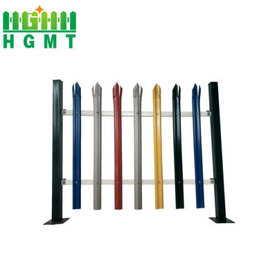 1.8 মিটার উচ্চ পাউডার লেপ গ্যালভানাইজড Palisade বেড়া ডি বিভাগ প্যাড