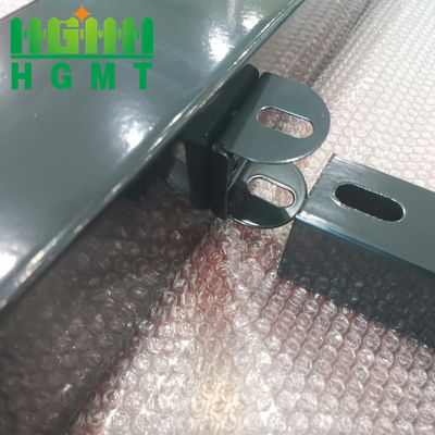 স্কয়ার পোস্ট ইস্পাত নলাকার বেড়া ইয়ার্ড আলংকারিক পুল কালো পিভিসি লেপযুক্ত