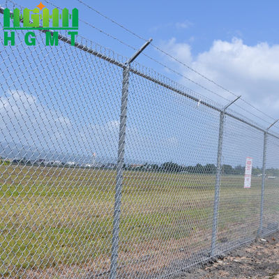 5 ফুট 15 এম রোল সাইক্লোন ওয়্যার ডায়মন্ড জাল ফার্ম চেইন লিঙ্ক বেড়া গরম ডুব Galvanized