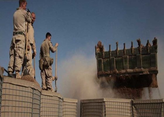 ১০০*১০০ মিমি গ্যালভানাইজড হেস্কো বাস্কেট ব্রাউন হেস্কো ব্যাগ