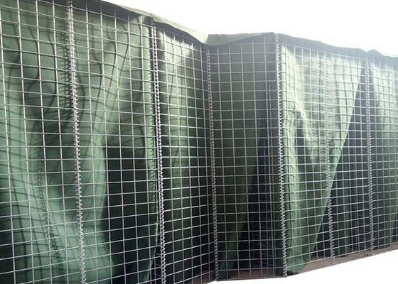 প্রতিরক্ষামূলক ঝালাই Hesco বাধা বিস্ফোরণ প্রাচীর Hesco বেষ্টিত 100x100mm