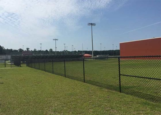 গোলাকার পোস্ট 1800mm সবুজ লেপযুক্ত চেইন লিঙ্ক বেড়া আইএসও শংসাপত্র