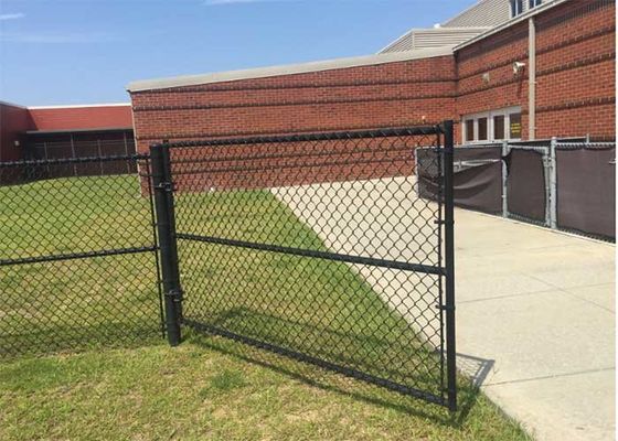 পিভিসি প্লাস্টিক আবৃত চেইন লিঙ্ক বেড়া 60 * 60mm জাল জন্য বাগান