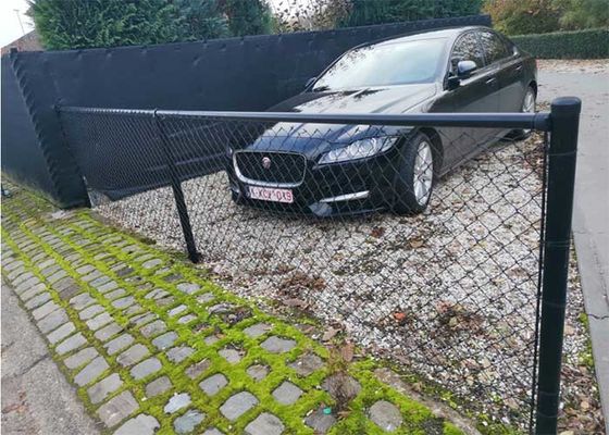 ডায়মন্ড 5 ফুট ধাতব চেইন লিঙ্ক বেড়া ভিনাইল প্লাস্টিক লেপা চেইন লিঙ্ক বেড়া