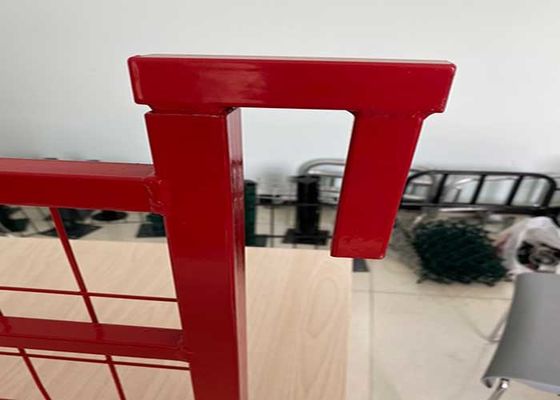 ভিনাইল লেপযুক্ত 6x10 ফুট টেম্প নির্মাণ বেড়া