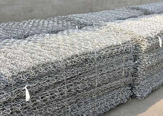 গ্যালভানাইজড 80mmx100mm Gabion Wire Mesh পাথর রক্ষণাবেক্ষণ প্রাচীর খাঁচা